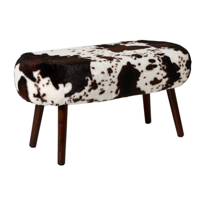 Bankje the cow - bruin/beige - 40x82x40 cm