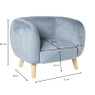 Kids fauteuil Peppi - lichtblauw - 41x52x44 cm