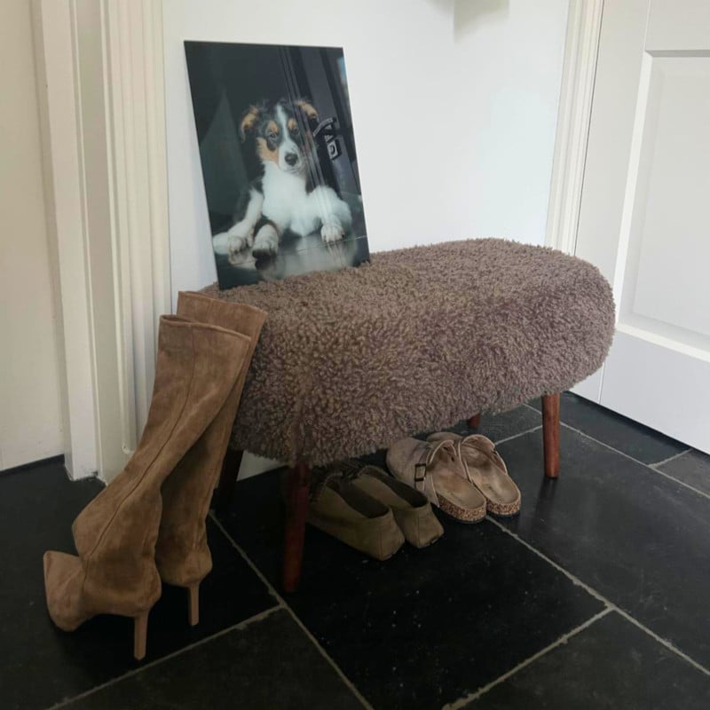 Bankje beatle - bruin - 40x82x40 cm