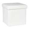Opbergbox Teddy opvouwbaar - wit - 38x38x38 cm