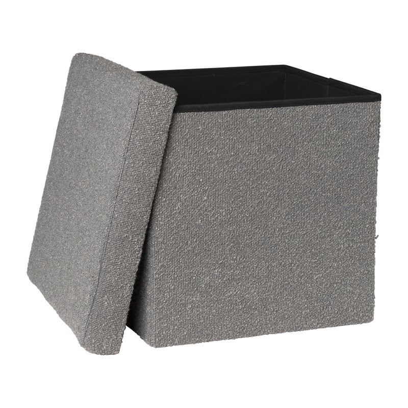Opbergbox Teddy opvouwbaar - grijs - 38x38x38 cm