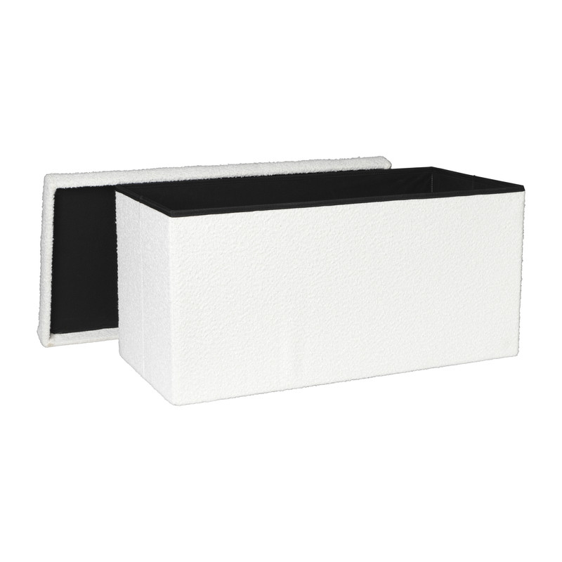 Opbergbox Teddy opvouwbaar - wit - 38x76x38 cm