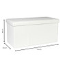 Opbergbox Teddy opvouwbaar - wit - 38x76x38 cm