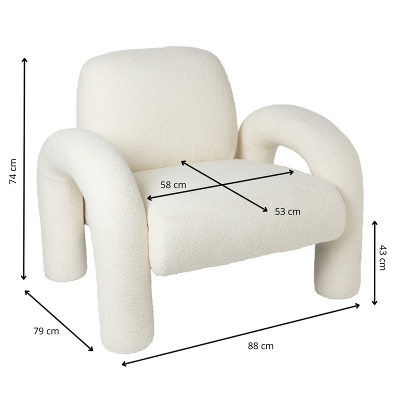 Sofa Marilyn - beige - 74x88x79 cm