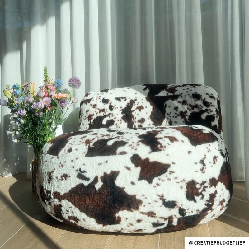 Sofa the cow - koeienprint - ø95x65 cm