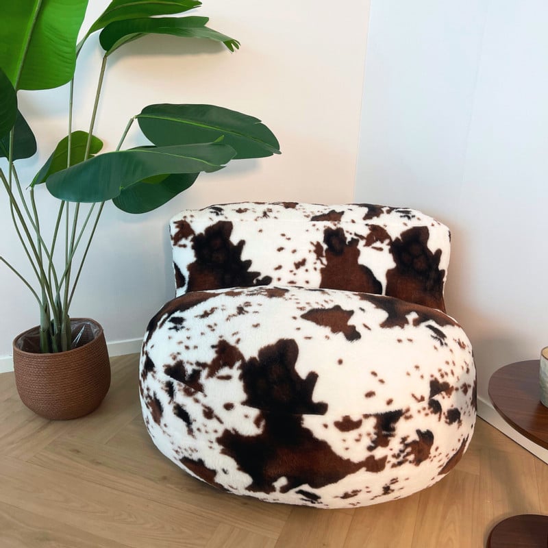 Sofa the bear - koeienprint - ø95x65 cm