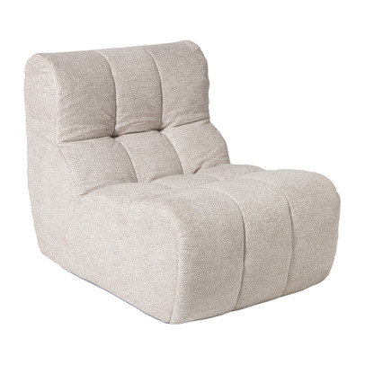 Fauteuil chenille chunk - beige - 87x72x66 cm