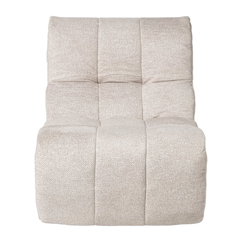Fauteuil chenille - beige - 87x72x66 cm