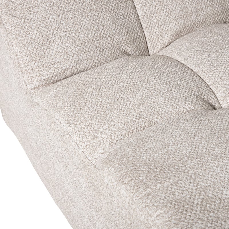 Fauteuil chenille - beige - 87x72x66 cm