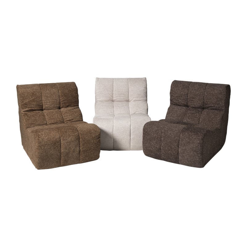 Fauteuil chenille - bruin - 87x72x66 cm