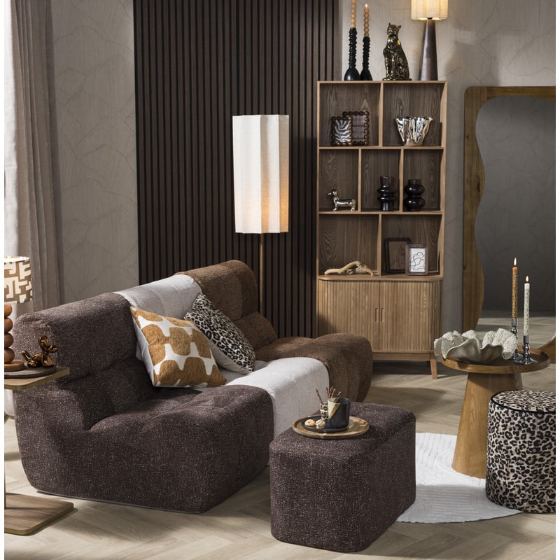 Fauteuil chenille - bruin - 87x72x66 cm