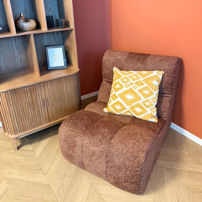 Fauteuil chenille - bruin - 87x72x66 cm