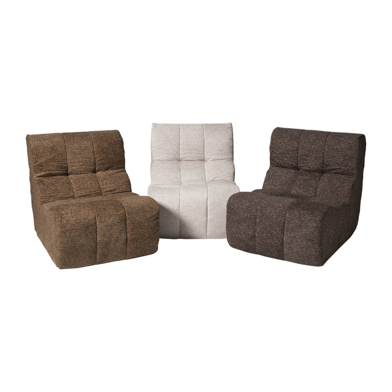 Fauteuil chenille - donkerbruin - 87x72x66 cm
