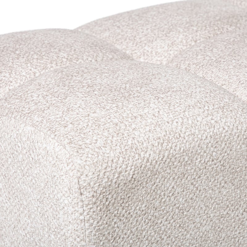 Poef chenille - beige - 38x66x38 cm