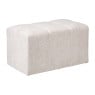 Poef chenille - beige - 38x66x38 cm