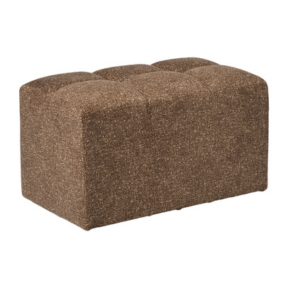 Hocker chenille - bruin - 38x66x38 cm