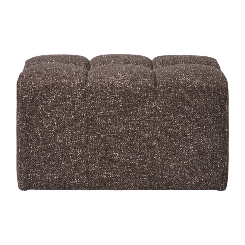 Poef chenille - donkerbruin -38x66x38 cm