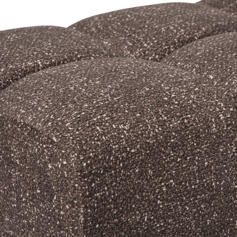 Poef chenille - donkerbruin -38x66x38 cm