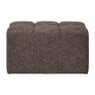 Poef chenille - donkerbruin -38x66x38 cm