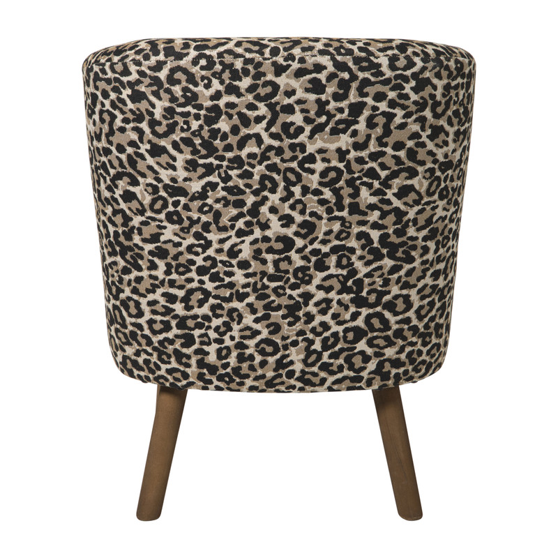 Fauteuil luipaard - bruin - 69x66x56 cm
