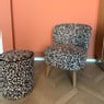 Fauteuil luipaard - bruin - 69x66x56 cm