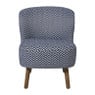Fauteuil zigzag - blauw/wit - 69x66x56 cm