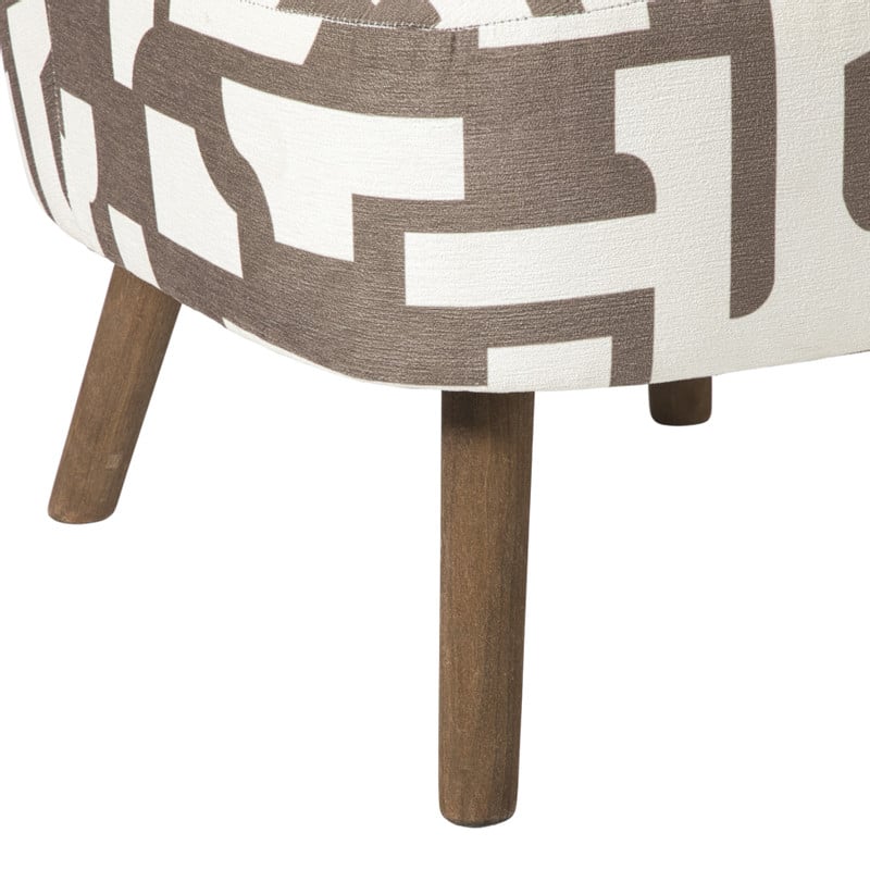 Fauteuil japandi - beige - 69x66x56 cm