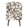 Fauteuil japandi - beige - 69x66x56 cm