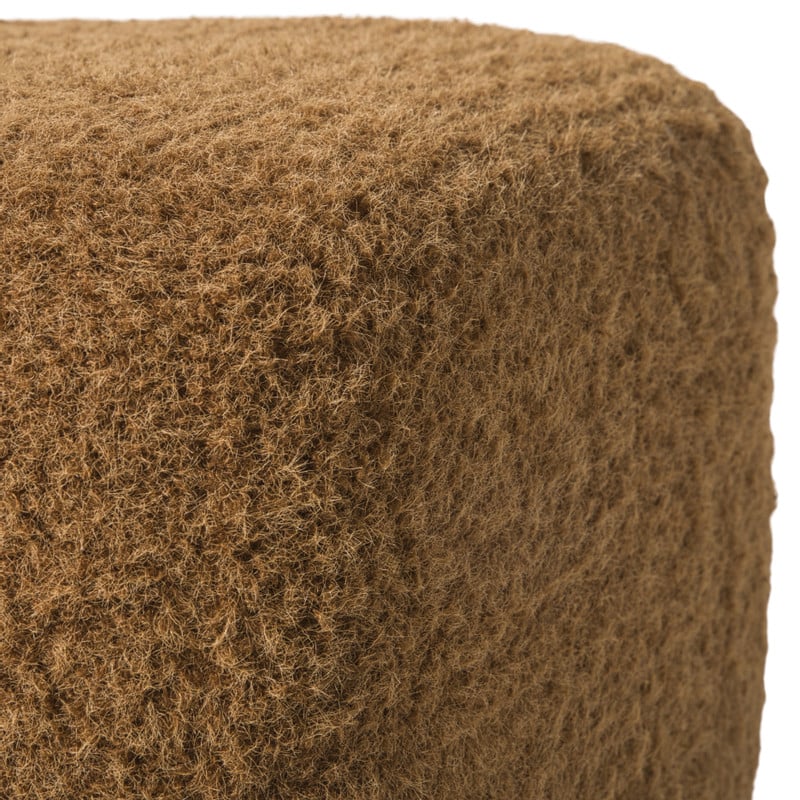 Poef vilt - bruin - 40x40x40 cm