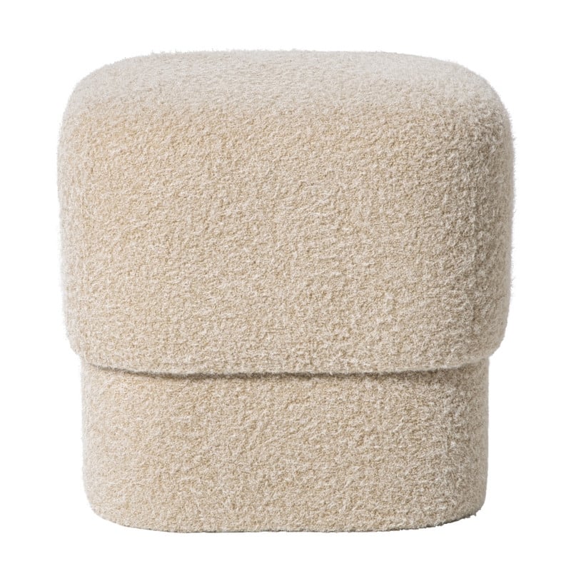 Poef vilt - beige - 40x40x40 cm