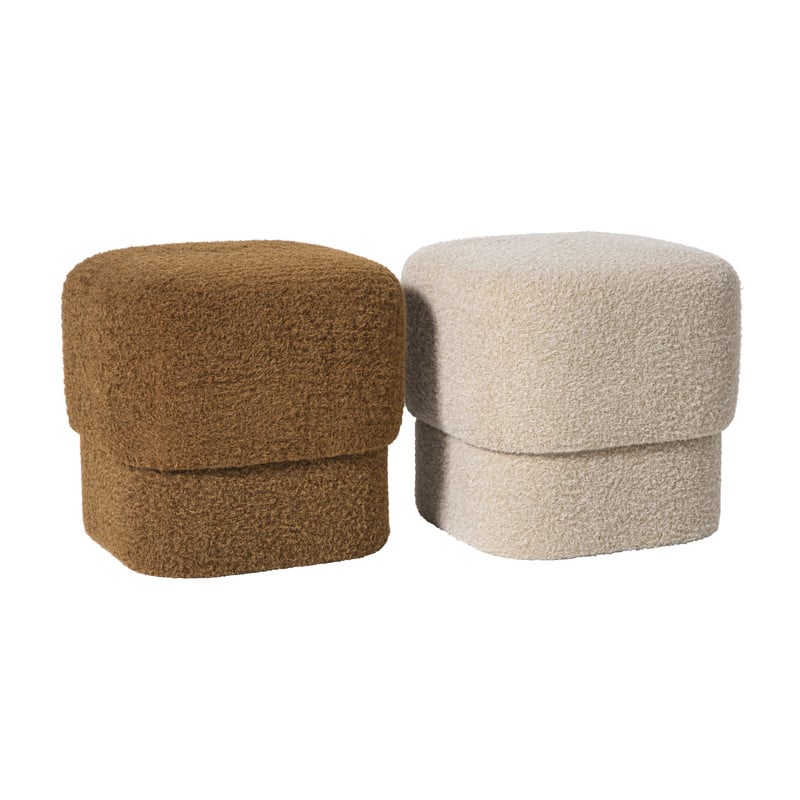 Poef vilt - beige - 40x40x40 cm