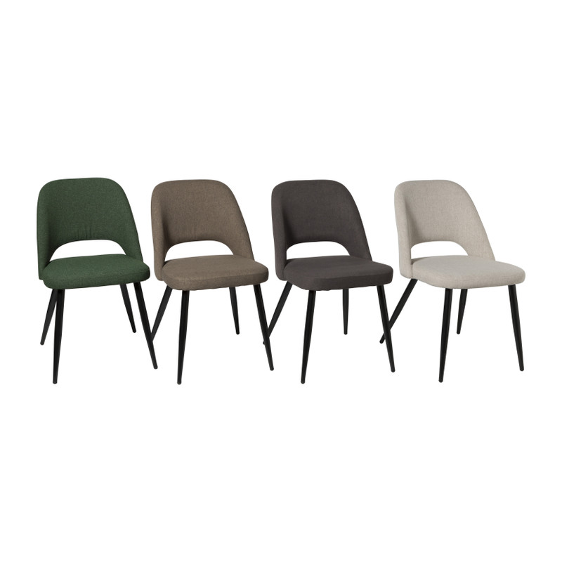 Eetkamerstoel Leonardo - bruin - 82.5x61.5x48.5 cm