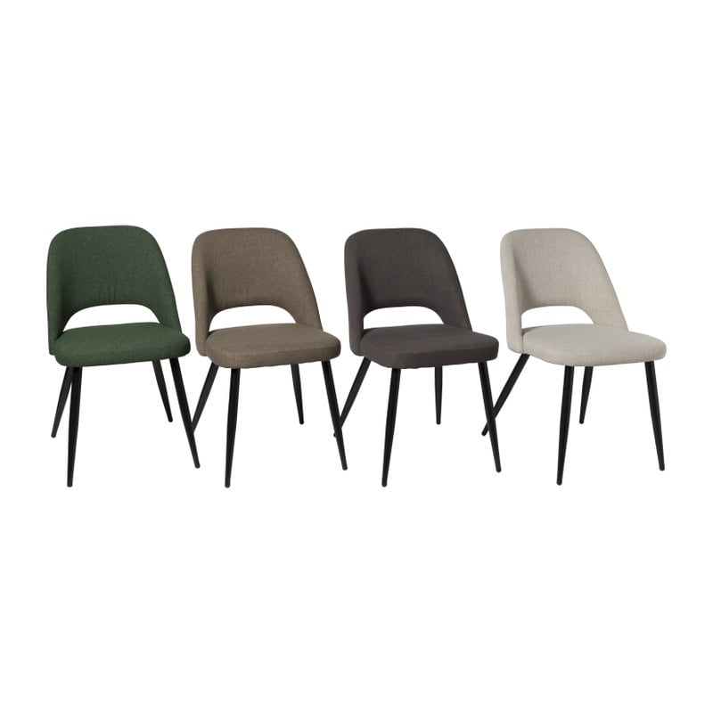 Eetkamerstoel Leonardo - grijs - 82.5x61.5x48.5 cm