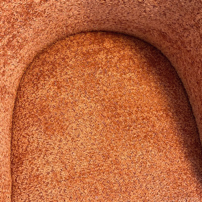 Draaifauteuil bouclé - bruin - 74x68x66 cm