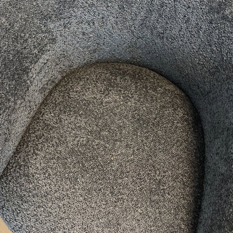 Draaifauteuil bouclé - zwart - 74x68x66 cm