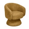 Draaifauteuil bouclé - oker - 74x68x66 cm