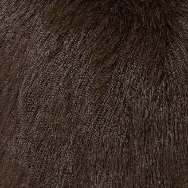 Draaifauteuil fluffy - bruin - 74x68x66 cm