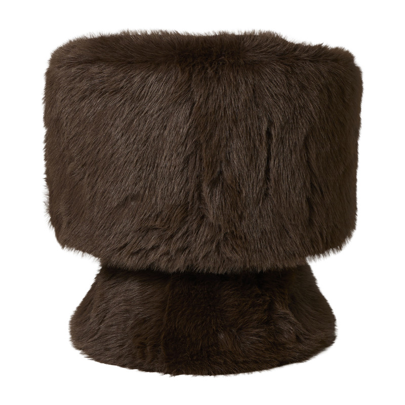 Draaifauteuil fluffy - bruin - 74x68x66 cm