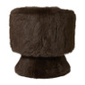 Draaifauteuil fluffy - bruin - 74x68x66 cm