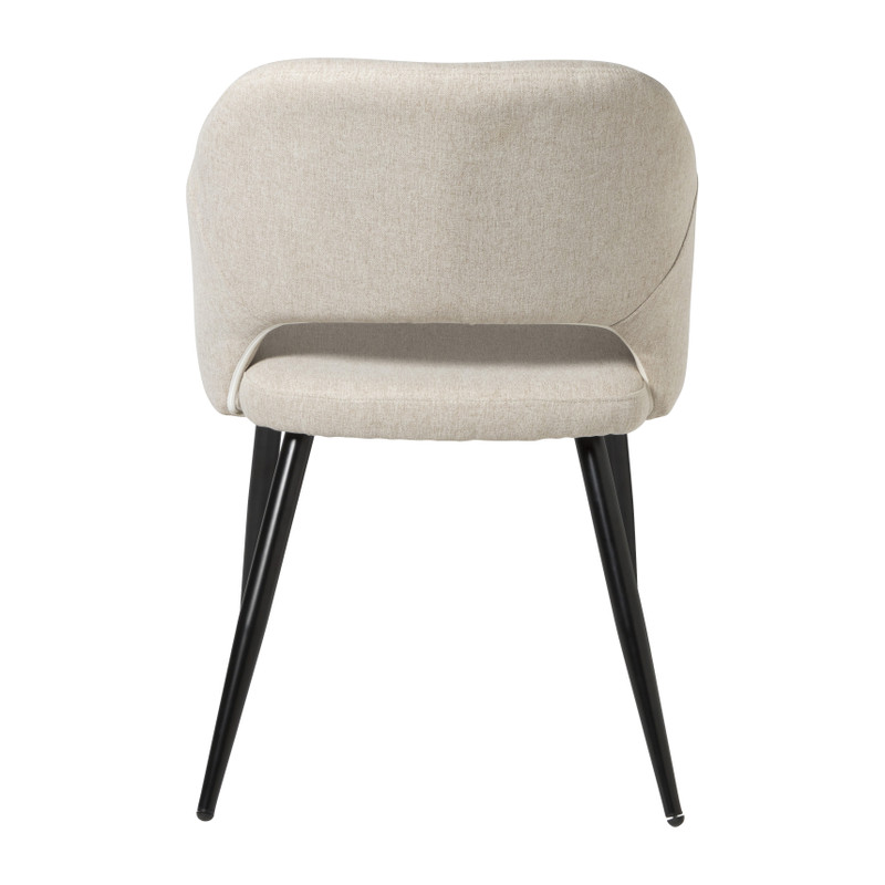 Eetkamerstoel Leonardo met armleuning - beige - 81x62.5x56 cm