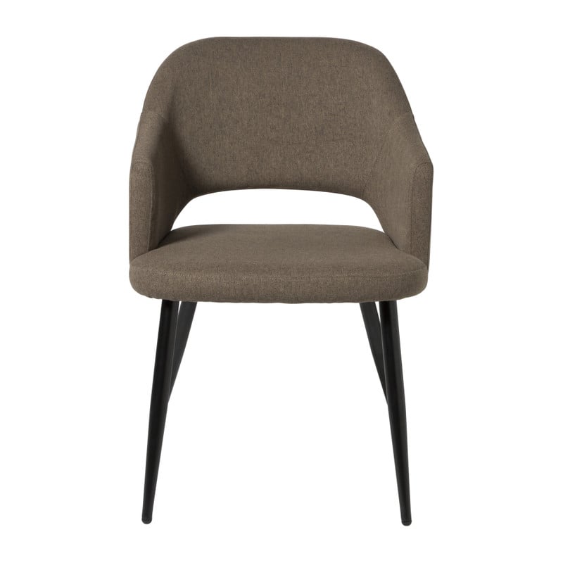 Eetkamerstoel Leonardo met armleuning  - bruin - 81x62.5x56 cm