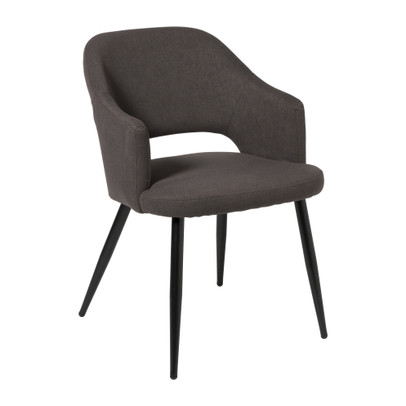 Eetkamerstoel Leonardo met armleuning  - grijs - 81x62.5x56 cm