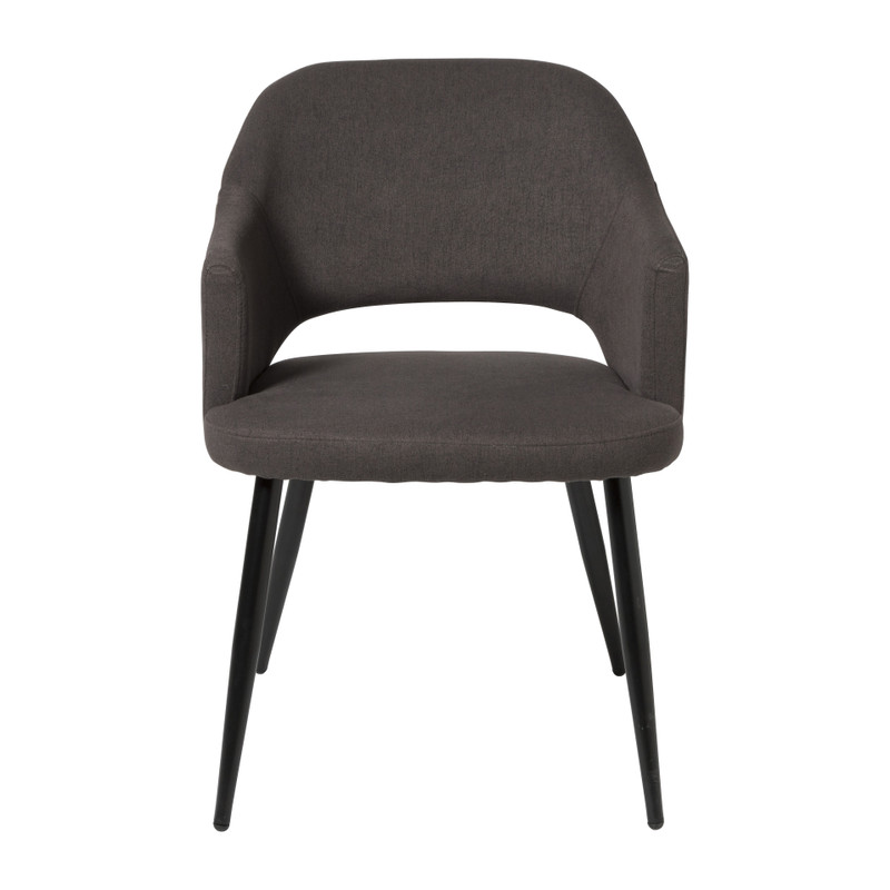 Eetkamerstoel Leonardo met armleuning  - grijs - 81x62.5x56 cm