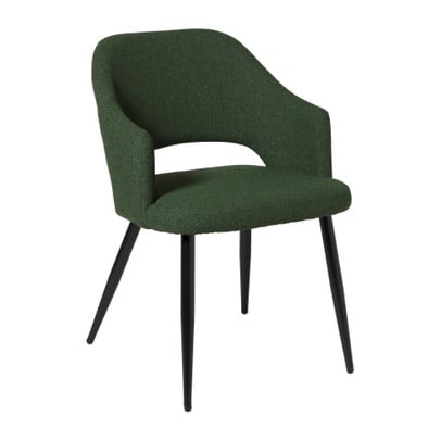 Eetkamerstoel Leonardo met armleuning  - groen - 81x62.5x56 cm