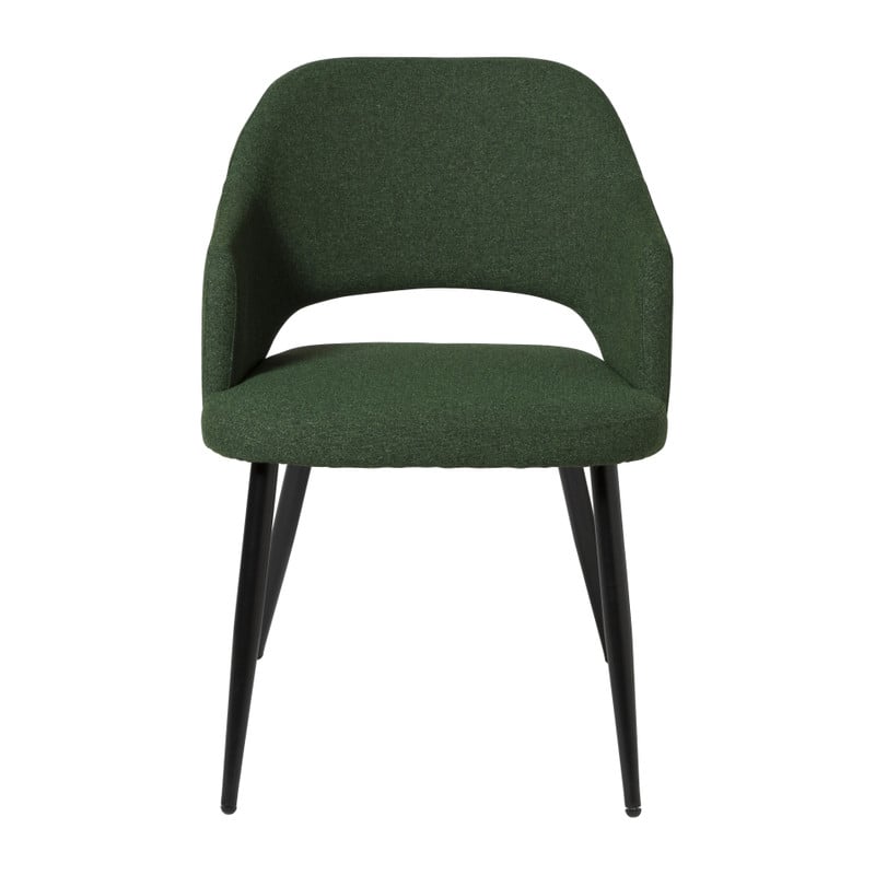 Eetkamerstoel Leonardo met armleuning  - groen - 81x62.5x56 cm
