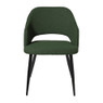 Eetkamerstoel Leonardo met armleuning  - groen - 81x62.5x56 cm