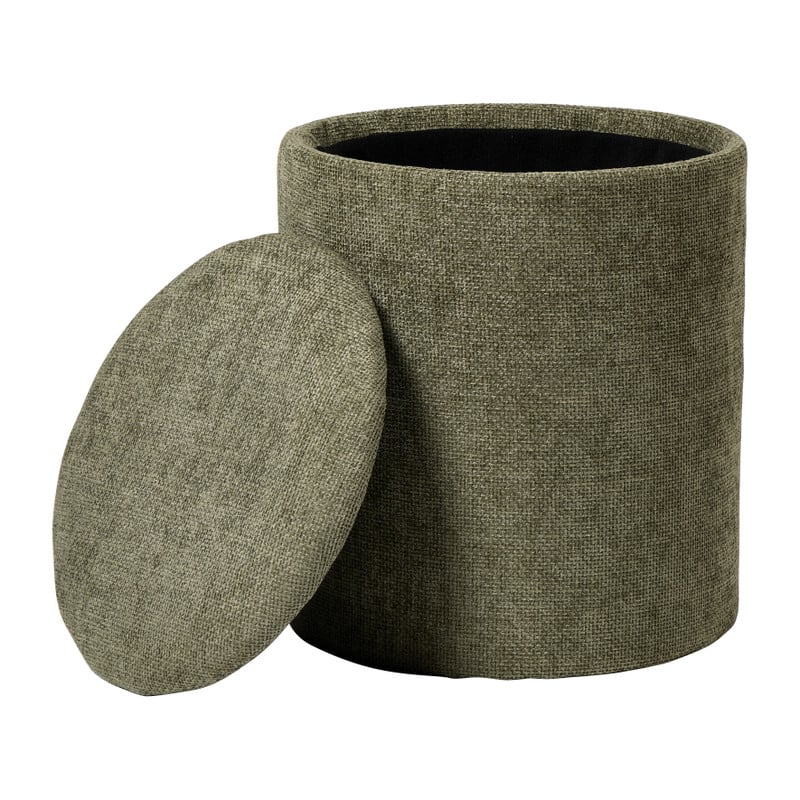 Opbergpoef Debby - groen - ø35x40 cm