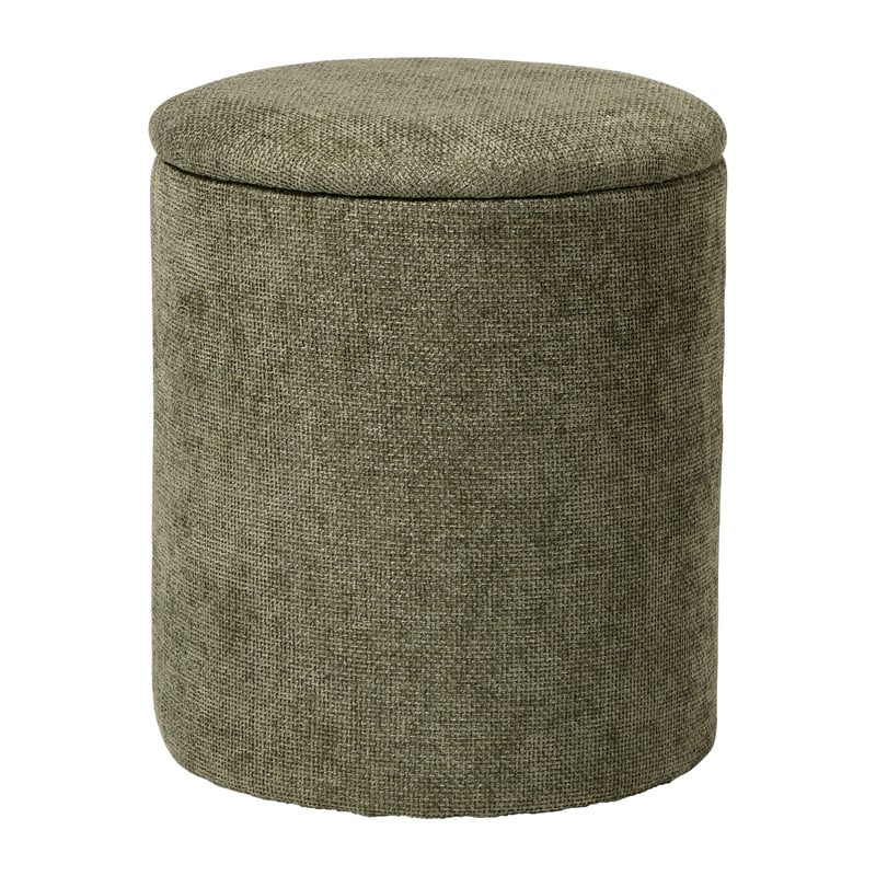 Opbergpoef Debby - groen - ø35x40 cm