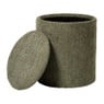 Opbergpoef Debby - groen - ø35x40 cm