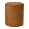 Opbergpoef Debby - bruin - ø35x40 cm